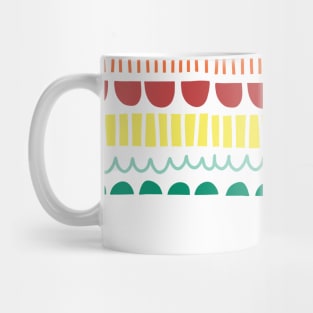 Abstract Doodle Shape Stripes Mug